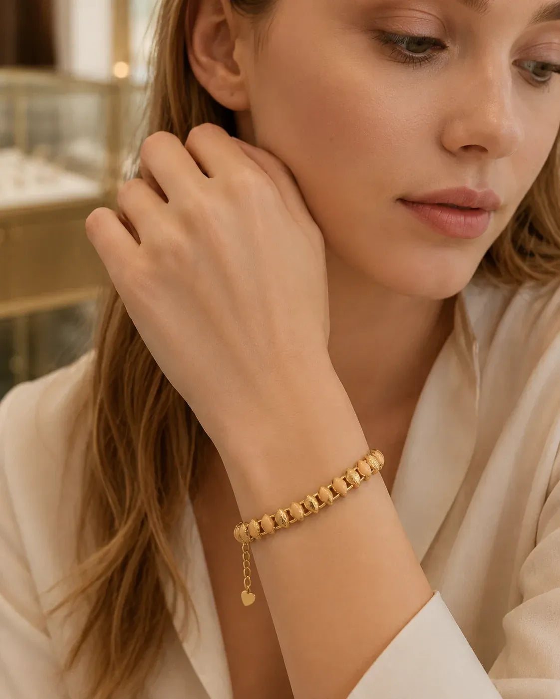 Vintage Peach Gold Bracelet