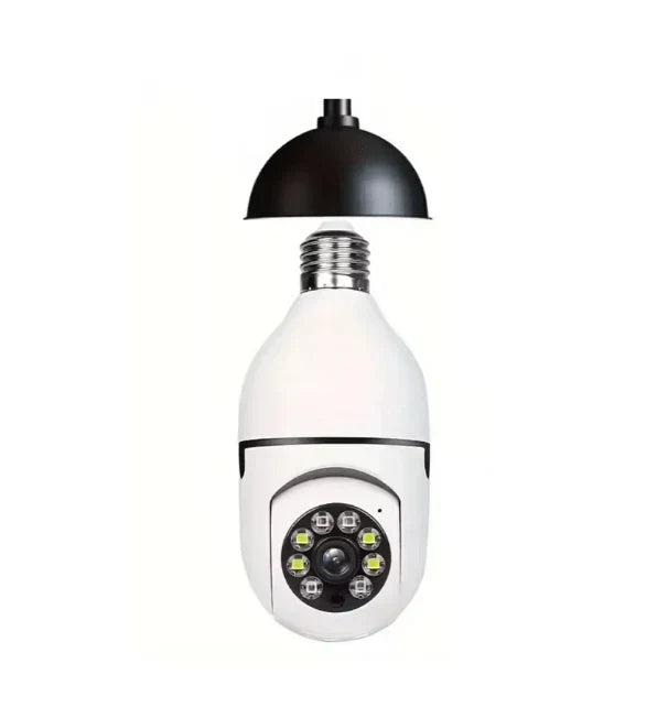 WiFi Smart Panorama Camera 🔒 – 360° Bulb Security Camera | Night Vision | Mobile App Control 📲